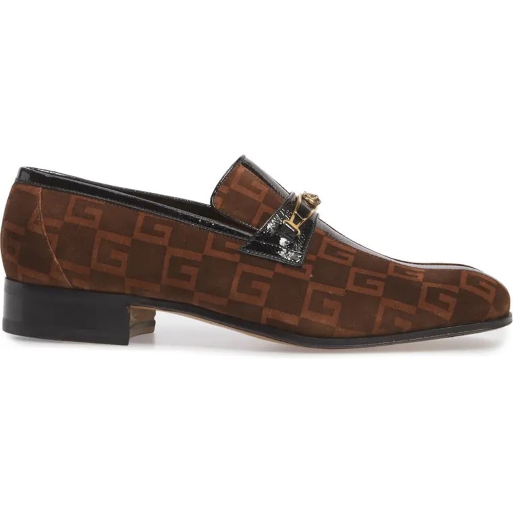 GUCCI | Suede Square G Loafer with Stripe